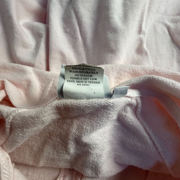 Hot Cotton By Marc Ware Womens Light Pink Hooded Zip-Up Jacket Large Lightweight - Picture 5 of 9